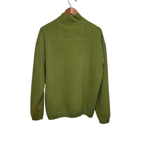 Tommy Bahama Reversible Grey Green 1/4 Zip Pullover Sweater  Size Medium - Picture 13 of 13